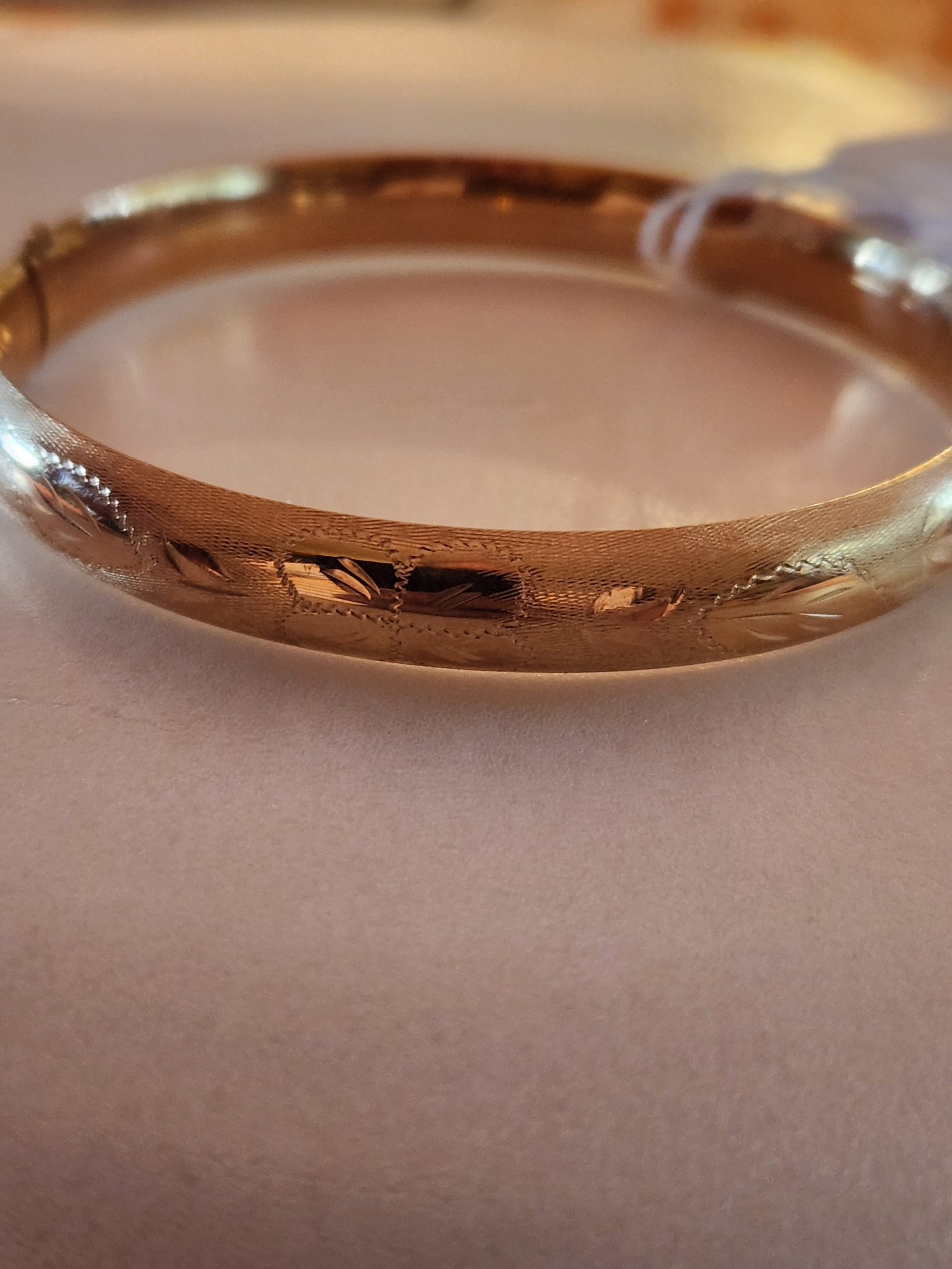 14KT Yellow Gold 1.14CT Round Diamond Bangle Bracelet – Enalie Jewelers