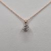 14kt Lady's Solitaire Diamond Pendant Featuring a .24ct Rd Br Diamond