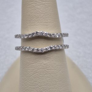 14kt White Gold Lady's Diamond Ring Guard w/.50ctw of Beautiful Diamonds