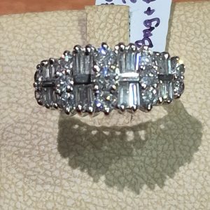 14kt Lady's 2ctw Baguette & Round Diamond Fashion Ring