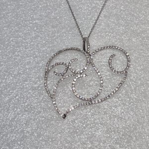 18kt/14kt Gold Designer Diamond Heart Fashion Necklace w/1.52ctw